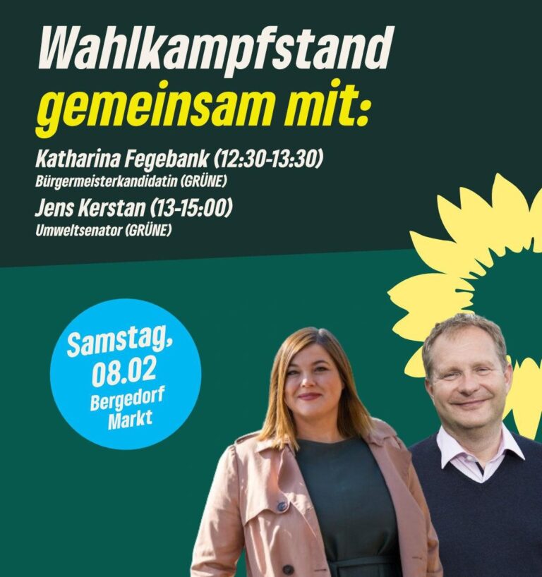 Katharina Fegebank & Jens Kerstan in Bergedorf – Triff die Zweite Bürgermeisterin und den Umweltsenator von Hamburg!